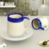 Dual Tone White and Blue Coffee Mug Set (Set of 6) - The Earth Store - Mug Set